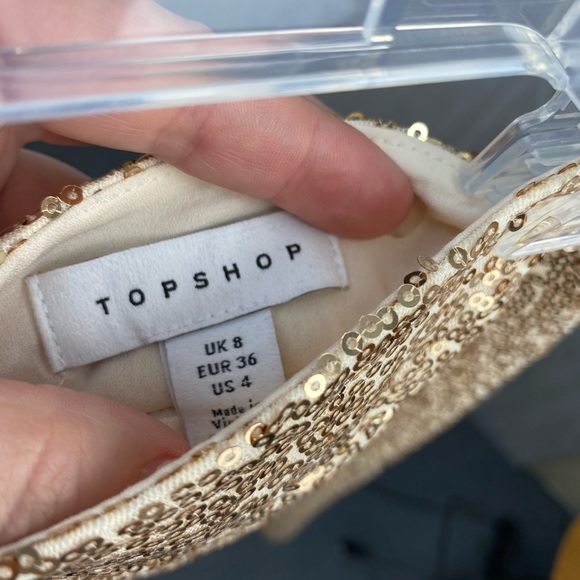 New Topshop Hold Sequin Mini Skirt - Picture 5 of 5